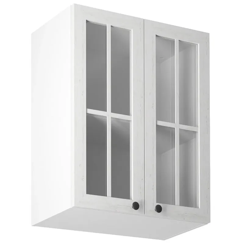 Ihned K Objednání PROVENCE k horní skříňka G60S prosklená s policí 60 cm bílá/borovice andersen