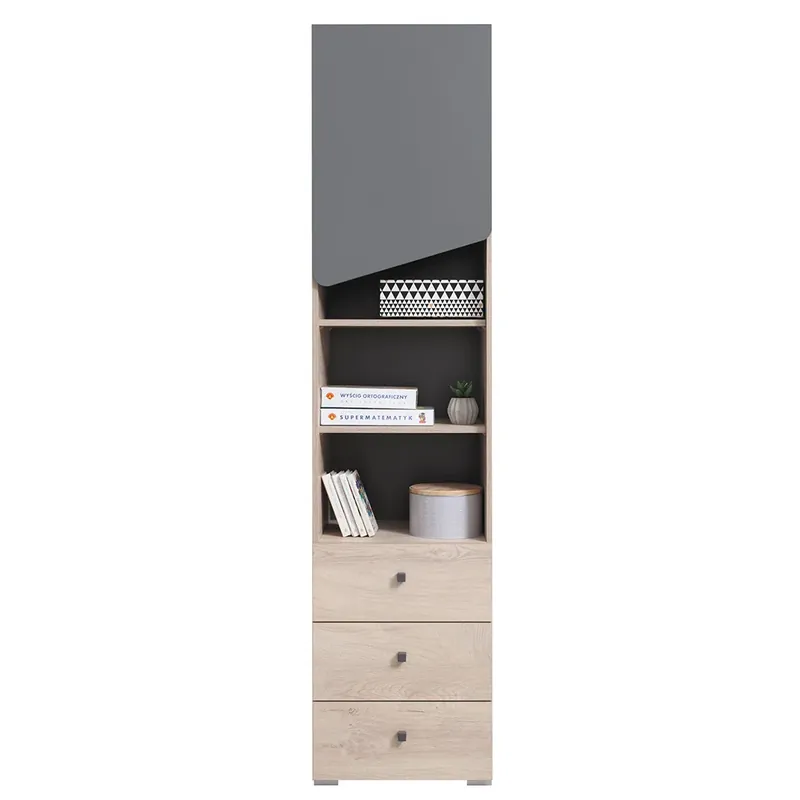 Vysoce Kvalitní DELTA regál DL6 45 cm dub/antracit