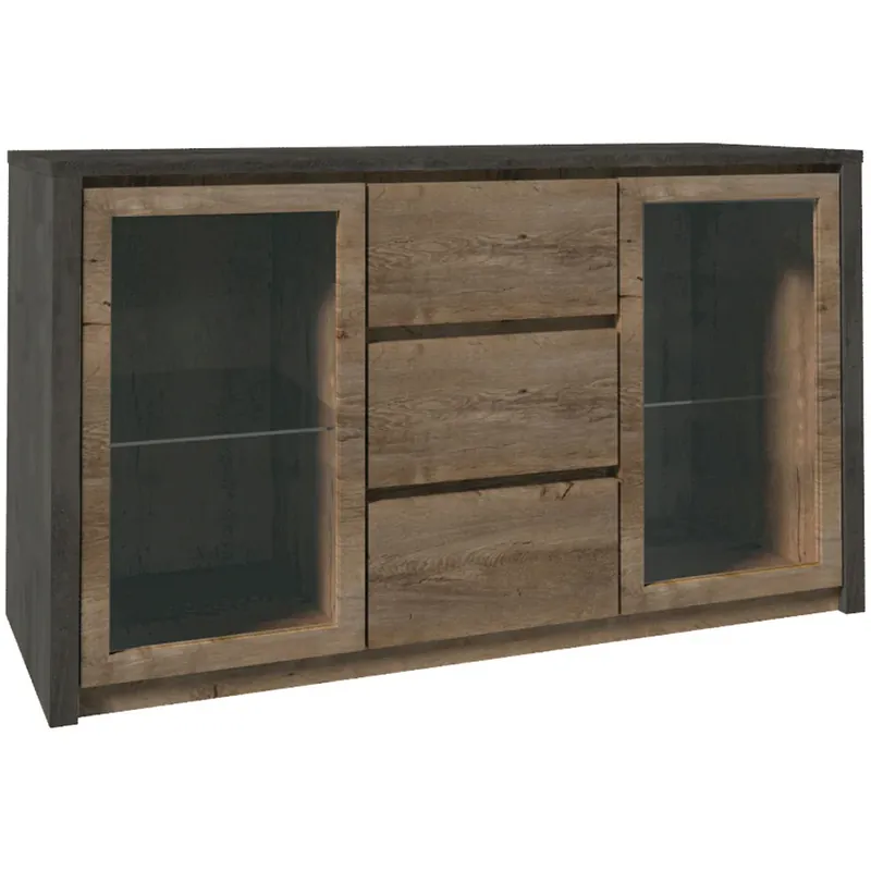 Nejlepší Cena MONTANA s komoda K2D 140 cm lefkas/smooth grey