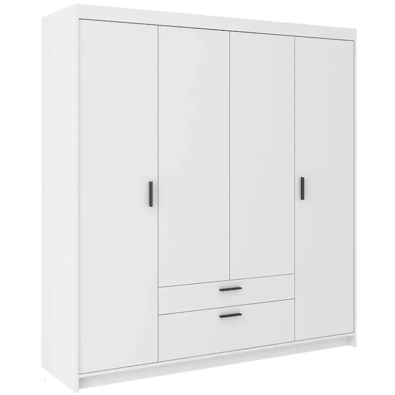 Šatní skříň ELENA 4D 2S 176,3 cm bílá Sezónní Sleva