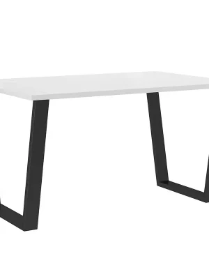 Nejlepší Cena Jídelní stůl industriální Cezar - 138x90 cm - bílá
