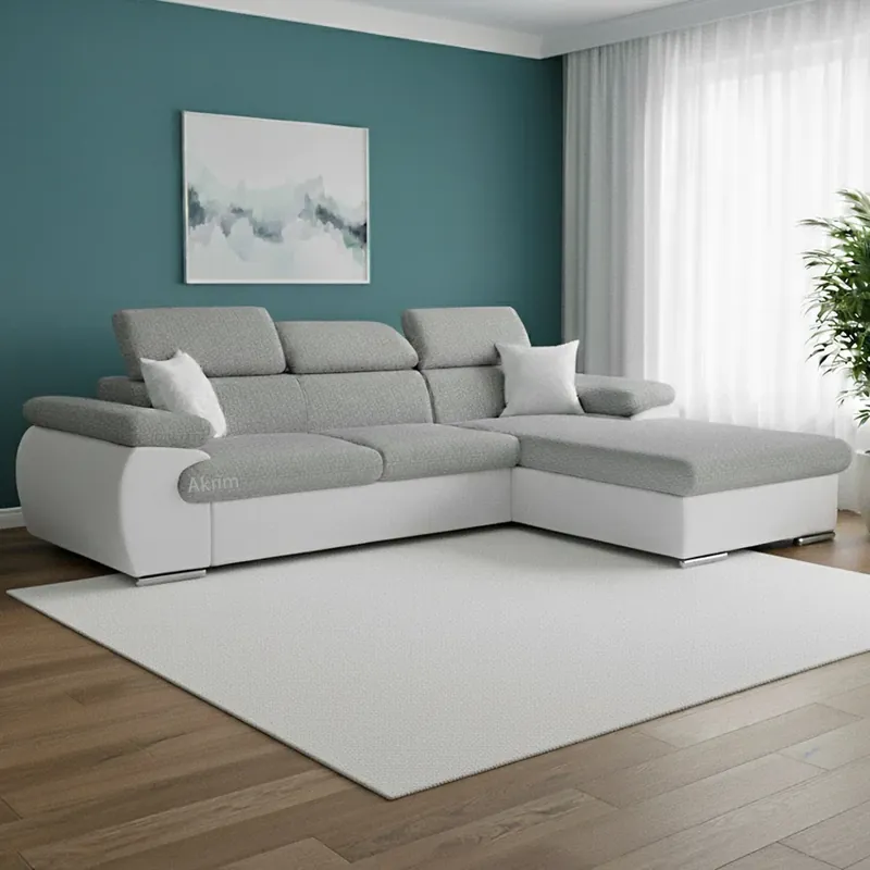 Sedací souprava COOL 281x191 cm rozkládací + úložný prostor PRAVÁ VÝBĚR TKANIN Nejlepší Cena