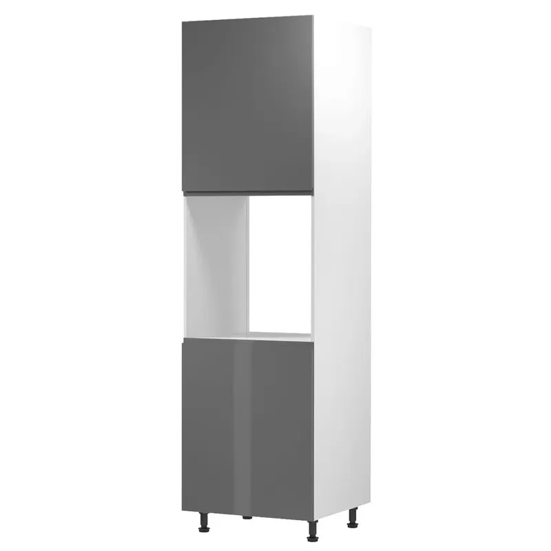 ASPEN gr vysoká skříňka D60P pro vestavnou troubu 60 cm PRAVÁ šedá lesk Speciální Cena