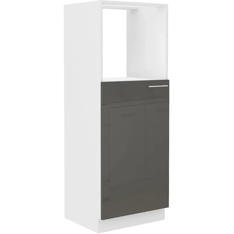 LARA gr vysoká skříňka 60DKPL-162 1F pro vestavnou troubu 60 cm UNI šedá lesk Nejprodávanější