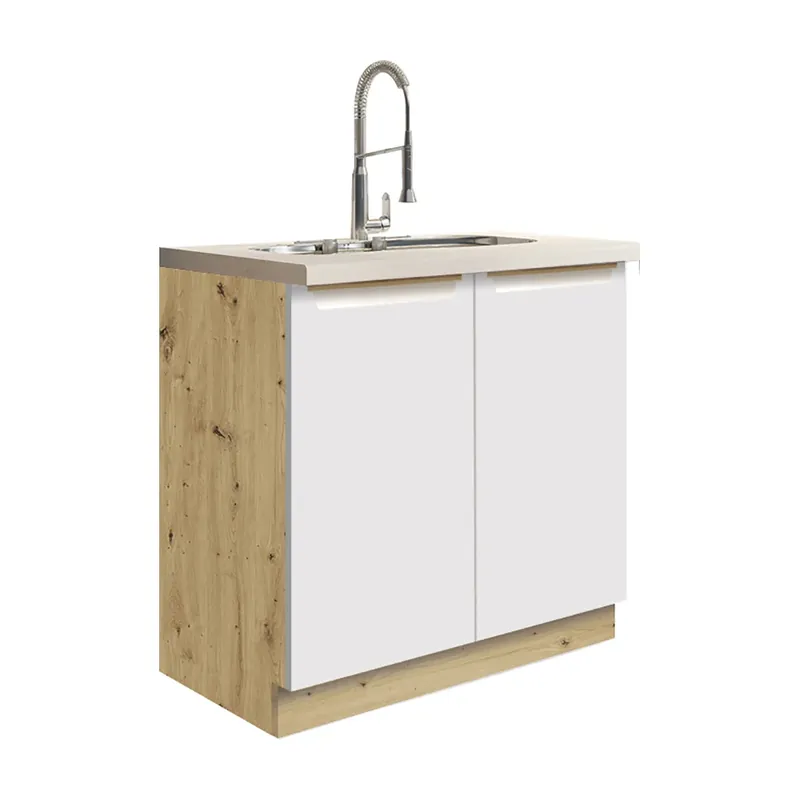 GLAMOUR b dolní skříňka GLA-12D dřezová 80 cm bílá mat Výhodná Nabídka