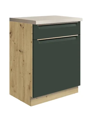 Značkový GLAMOUR z dolní skříňka GLA-5D 60 cm zelená mat