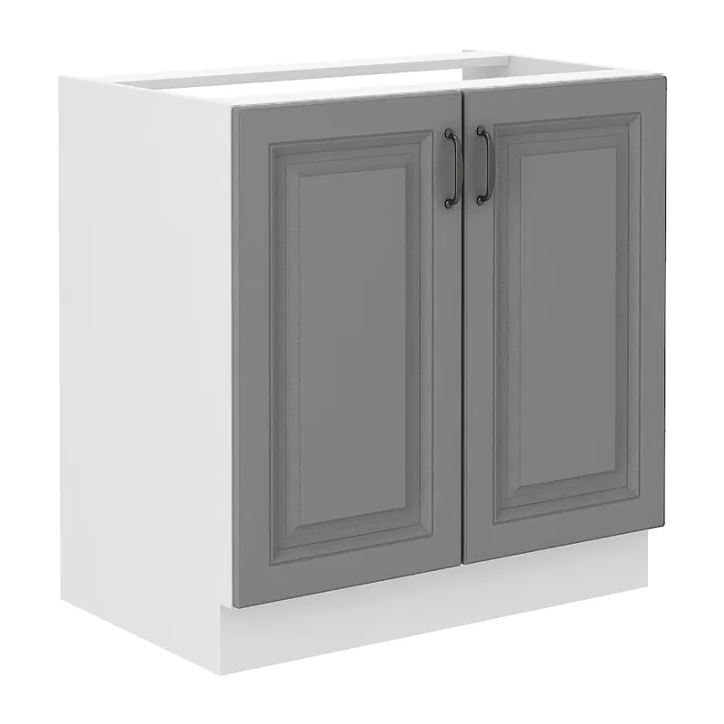 STILO bs dolní skříňka 80ZL 2F na dřez 80 cm bílá/šedá Výhodná Nabídka