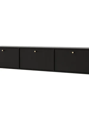 Značkový TOKYO 4 c TV stolek RTV 303 180 cm černá grafit/zlatá