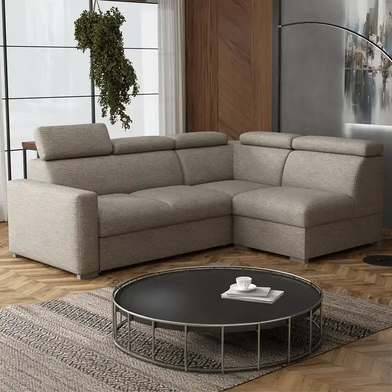Sedací souprava PEDRO L 250x188 cm rozkládací + úložný prostor polohovatelné záhlavníky VÝBĚR TKANIN Cenová Bomba