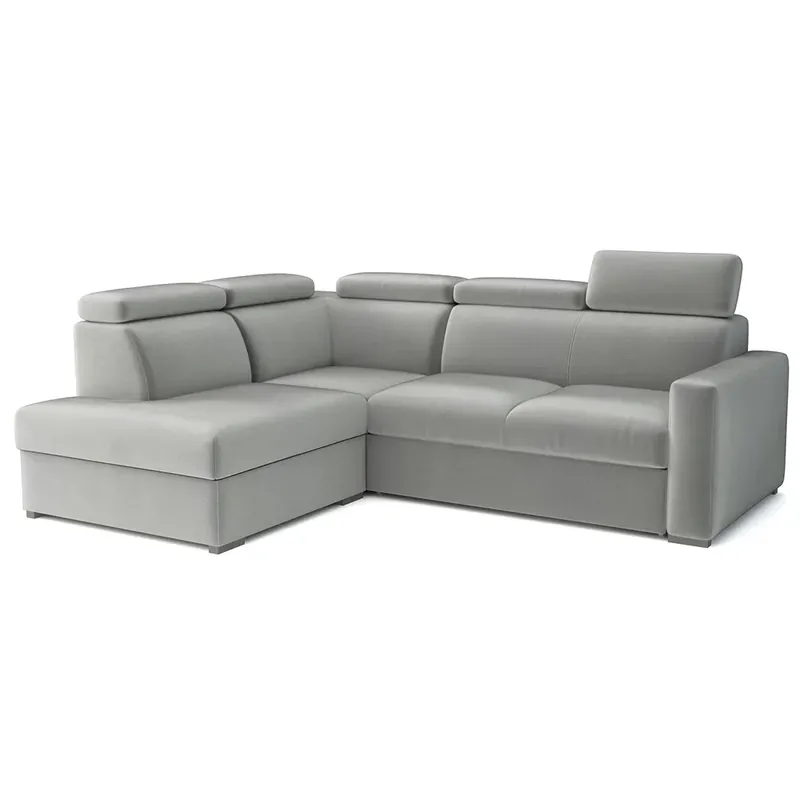 Sedací souprava PEDRO L 200x250 cm rozkládací + úložný prostor polohovatelné záhlavníky VÝBĚR TKANIN Zlevněný