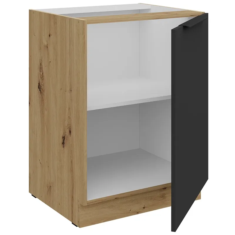 ARIA ac dolní skříňka 60 D 1F policová 60 cm ANTI FINGERPRINT povrch artisan/černá Ověřený