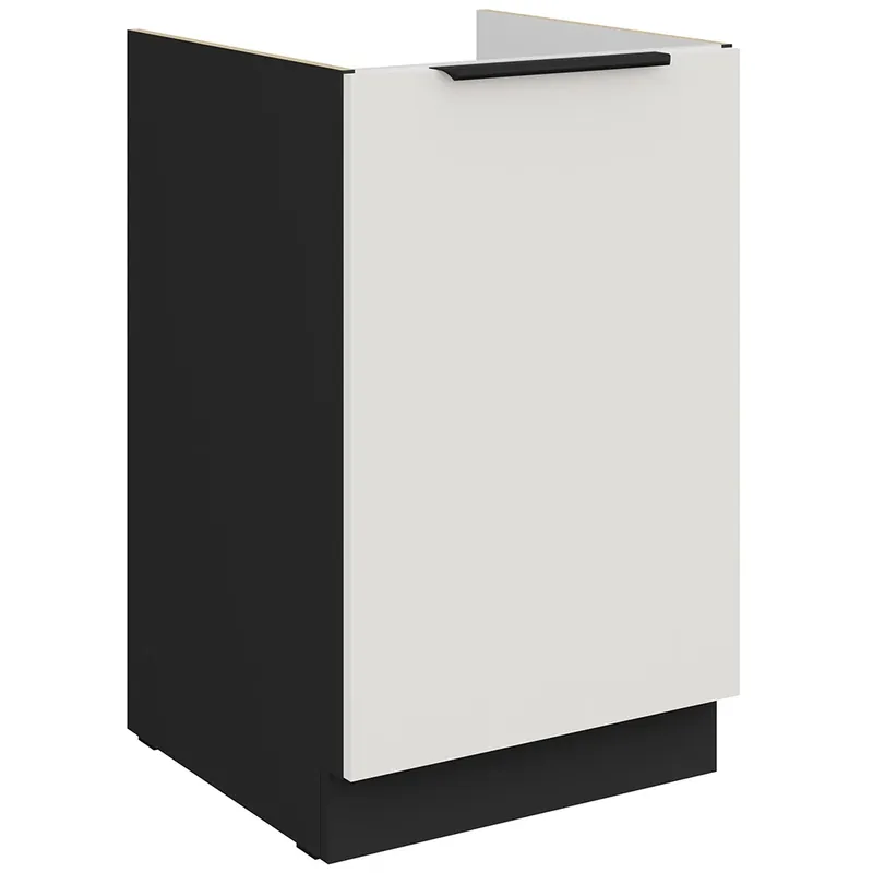 Super Cena ARIA wb dolní skříňka 50 ZL 1F dřezová 50 cm ANTI FINGERPRINT povrch černá/bílá
