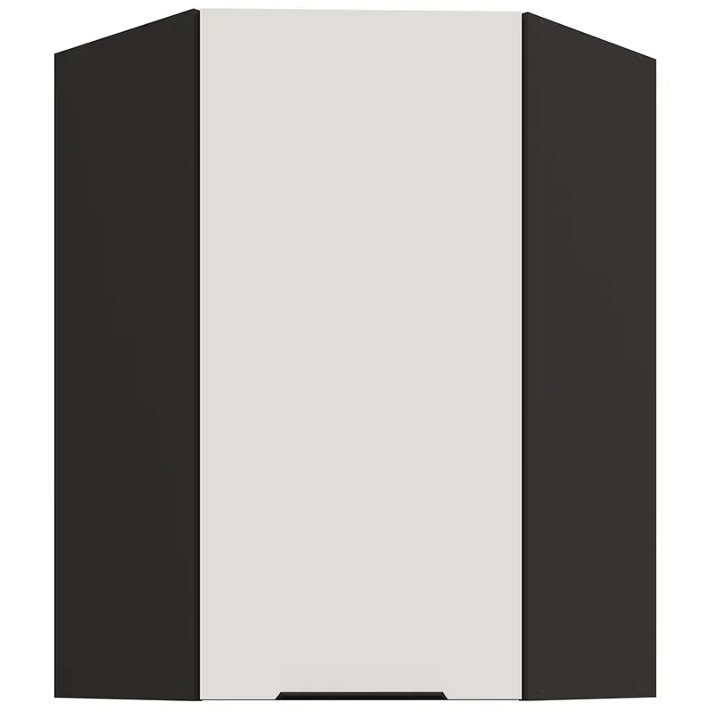 ARIA wb horní kuchyňská skříňka 60x60 GN-90 1F (45°) rohová s policemi 60x60 cm VYSOKÁ černá/bílá Vrácení Zdarma