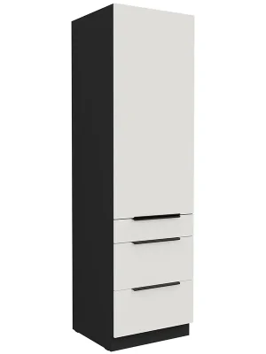 Akce ARIA wb vysoká skříňka 60 DKS-210 3S1F potravinová UNI DVÍŘKA 60 cm PREMIUM BOX černá/bílá