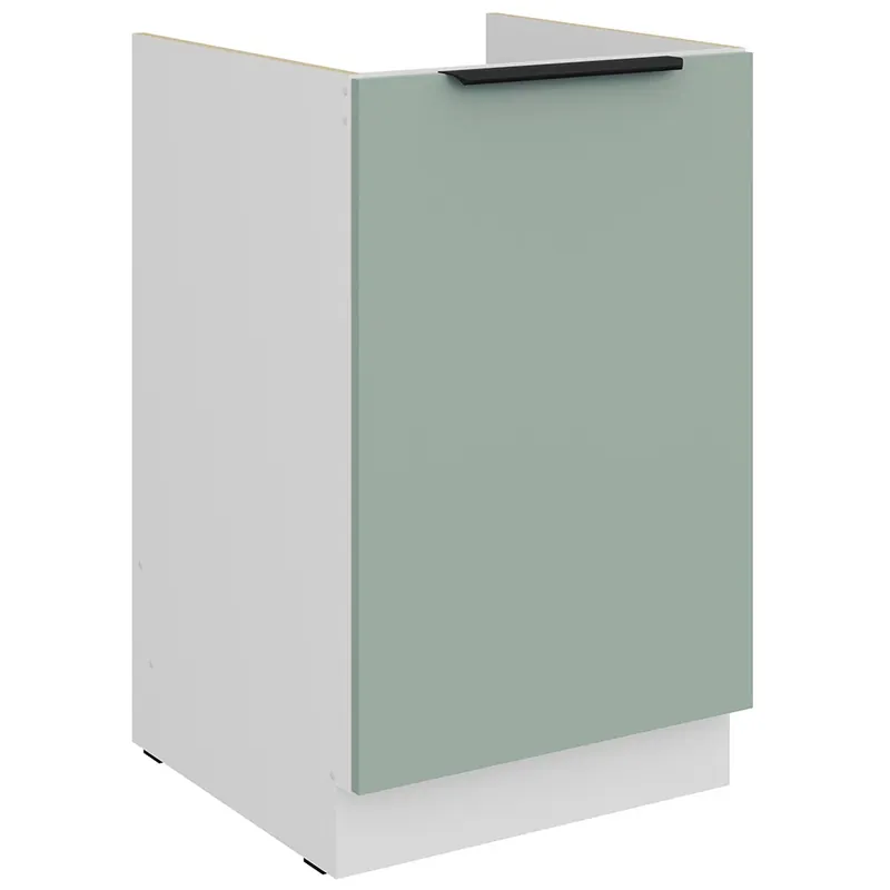 Top Prodej ARIA sb dolní skříňka 50 ZL 1F dřezová 50 cm ANTI FINGERPRINT povrch bílá/aquamarine