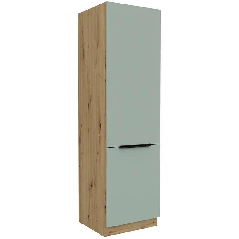 ARIA st vysoká skříňka 60 LO-210 2F na vestavnou lednici 60 cm ANTI FINGERPRINT povrch artisan/aquamarine Originální