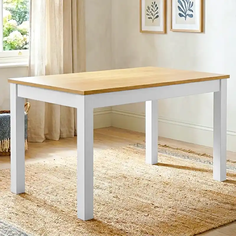 Jídelní stůl CASA MIA VARIANT 120x80 cm ROZKLÁDACÍ bílá/dub hickory TOP kvalita VÝROBA ČR Nová Kolekce