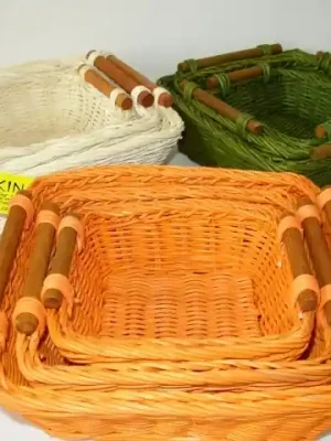 Nejlepší Volba Ratanový košík čtvercový set 3 varianta zelená Axin Trading s.r.o.
