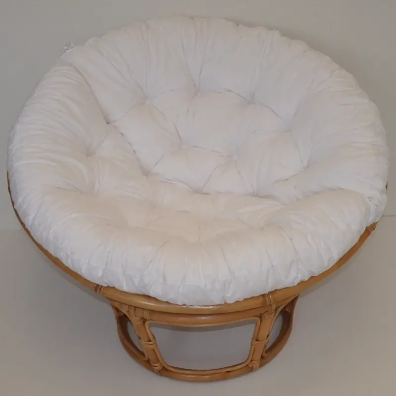 Ratanový papasan 110 cm medový bílý polstr Axin Trading s.r.o. Poslední Šance