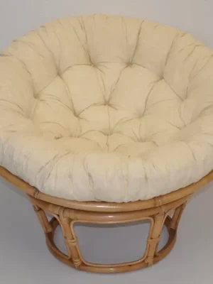 Ratanový papasan 110 cm medový polstr béžový melír Axin Trading s.r.o. Akční Nabídka