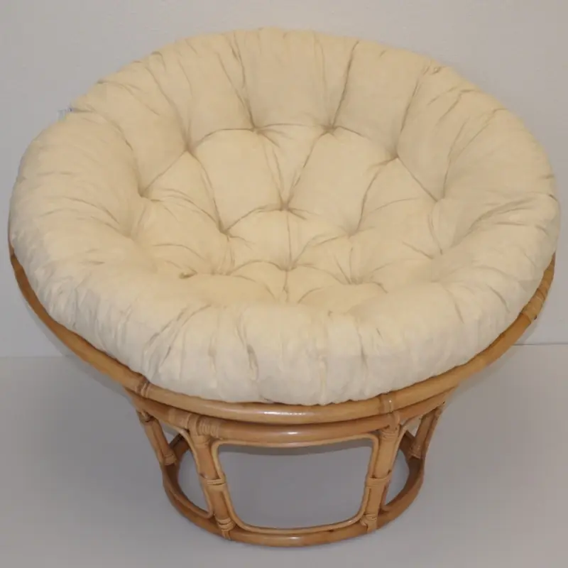 Ratanový papasan 110 cm medový polstr béžový melír Axin Trading s.r.o. Akční Nabídka