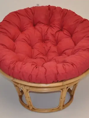 Ratanový papasan 110 cm medový polstr červený melír Axin Trading s.r.o. Rychlé Dodání