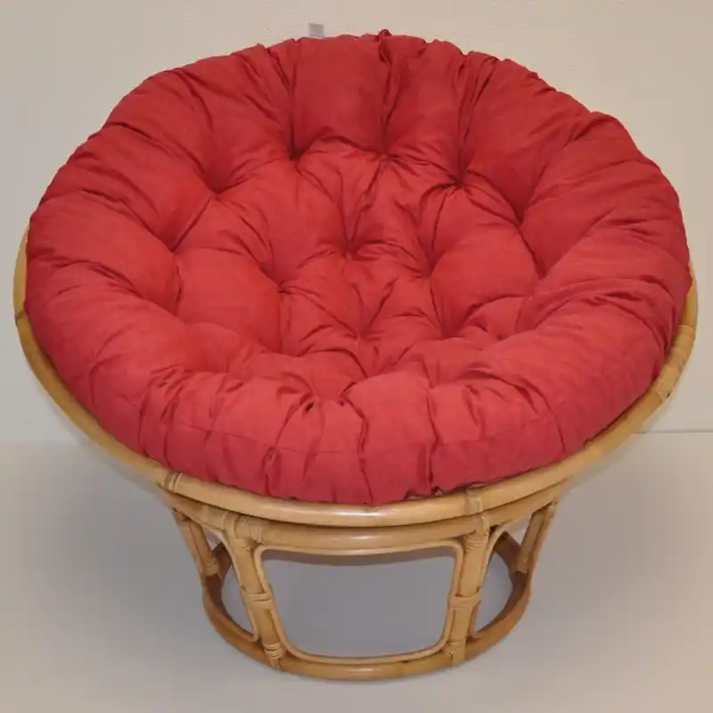 Ratanový papasan 110 cm medový polstr červený melír Axin Trading s.r.o. Rychlé Dodání
