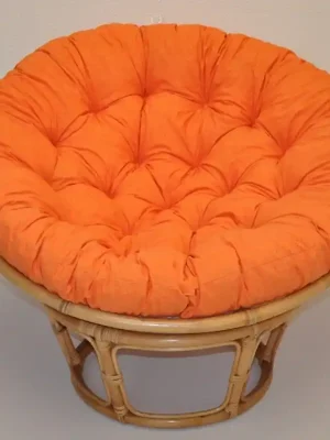 Kup Teď Ratanový papasan 110 cm medový polstr oranžový melír Axin Trading s.r.o.