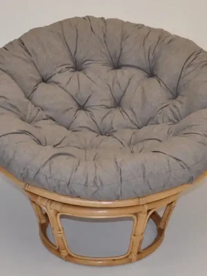 Dokud Zásoby Vydrží Ratanový papasan 110 cm medový polstr šedý melír Axin Trading s.r.o.