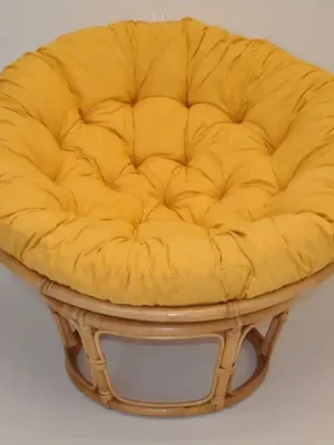 Dokud Zásoby Vydrží Ratanový papasan 110 cm medový polstr žlutý melír Axin Trading s.r.o.