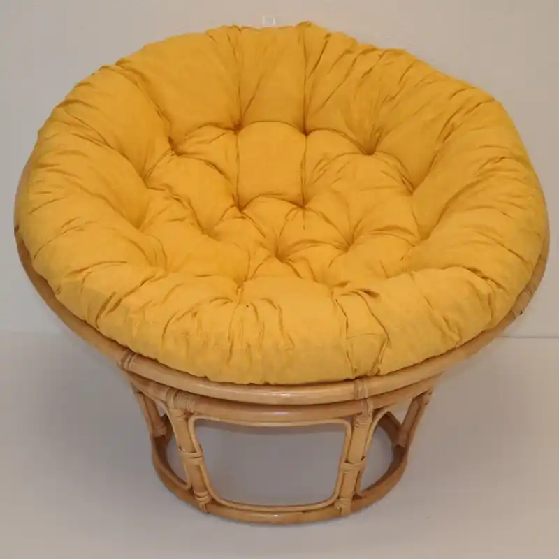Dokud Zásoby Vydrží Ratanový papasan 110 cm medový polstr žlutý melír Axin Trading s.r.o.