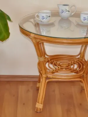 Nejlepší Cena Ratanový stolek Bahama medový se sklem Axin Trading s.r.o.