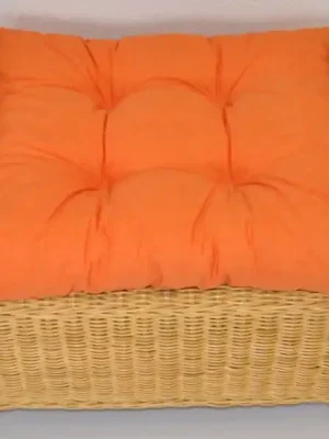 Cenový Hit Polstr na ratanovou taburetku Ear - látka oranžový melír Axin Trading s.r.o.