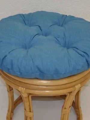 Cenový Hit Polstr na ratanovou taburetku průměr 40 cm - tyrkysový melír Axin Trading s.r.o.
