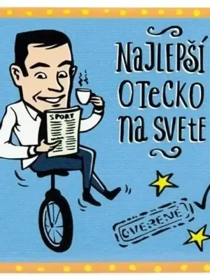 Originální GIFTY CITY Podtácek 11 cm, keramika, Najlepší otecko (SK) GiftyCity