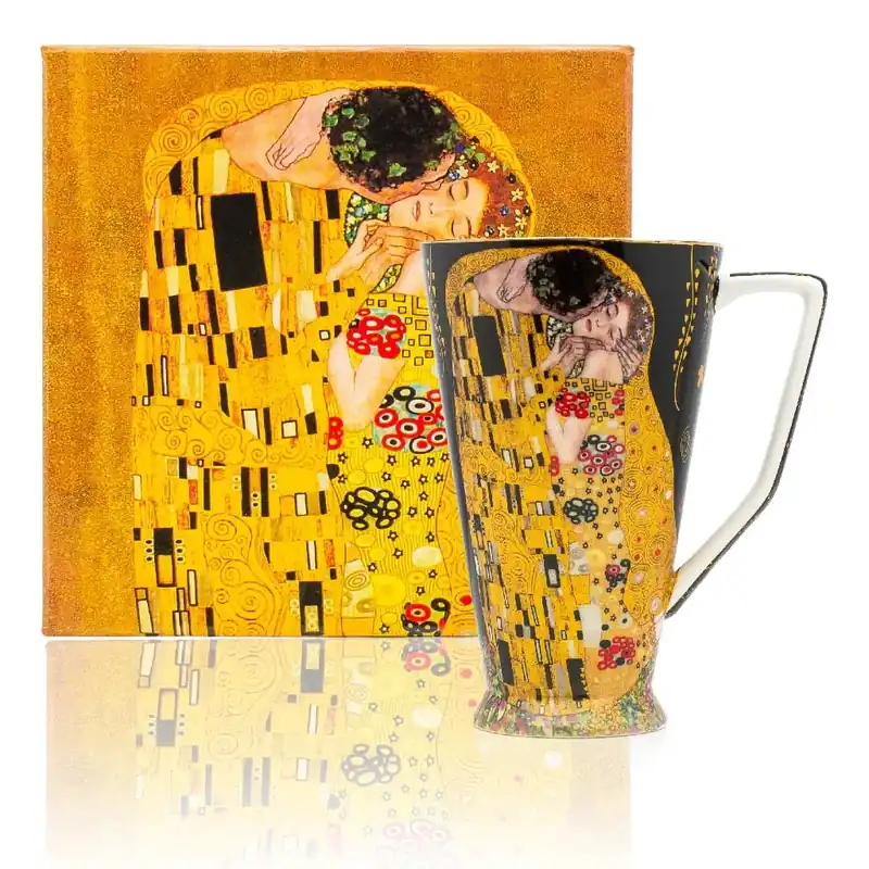 Hrnek 500 ml, Klimt Polibek černý Home Elements Autentický
