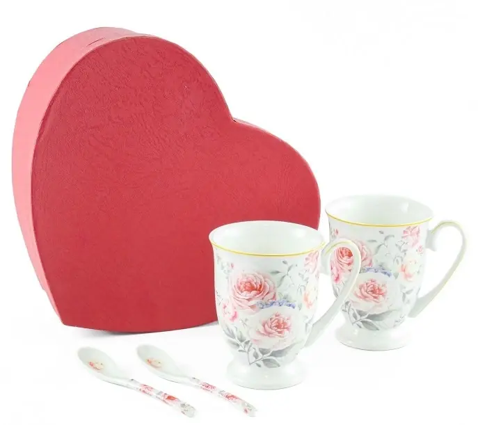Výhodná Nabídka Hrnky se lžičkami 280 ml, Růže Home Elements