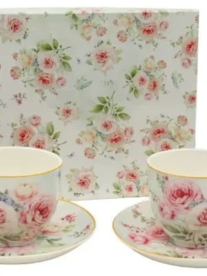 Šálky s podšálky 2 x 270 ml, Růže Home Elements Expresní Doručení