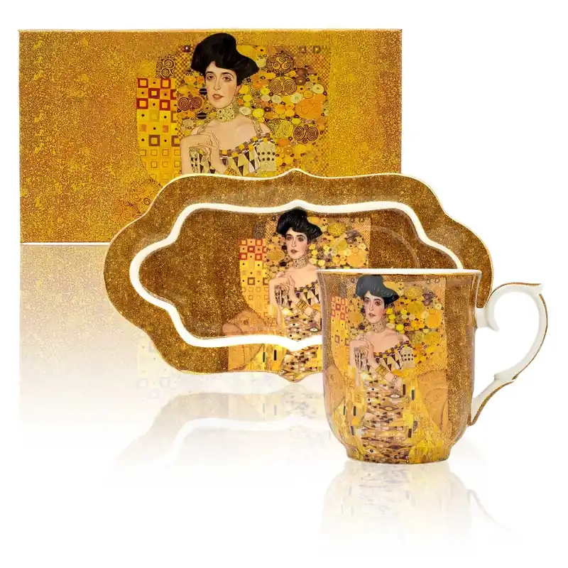Hrnek 360 ml s podtáckem, Klimt Adele Home Elements Bezpečná Platba