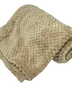 Vrácení Zdarma Mikroflanelová deka, béžová s texturou Home Elements