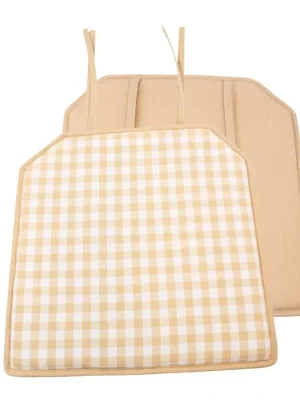 Podsedák béžové káro Home Elements Horká Nabídka