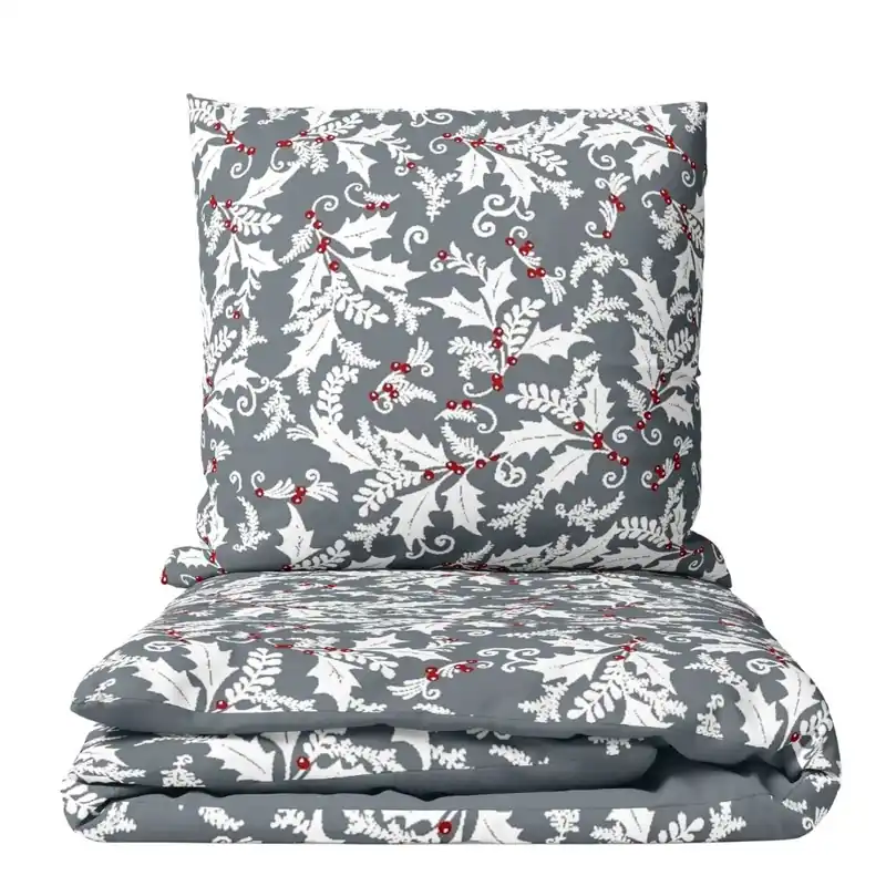Povlečení mikroflanel Šedá cesmína Home Elements Výprodej