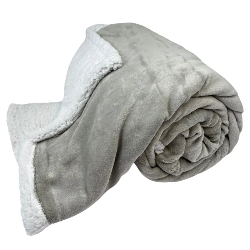 Značkový Mikroflanelová deka, kolekce Záplaty, světle šedá Home Elements