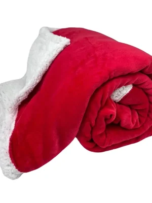 Výhodná Nabídka Mikroflanelová deka, kolekce Tlapkové káro, červená Home Elements