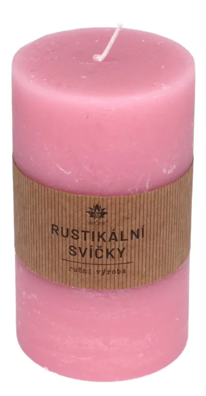 Rustikální svíčka, růžová ARÔME Hit Sezóny