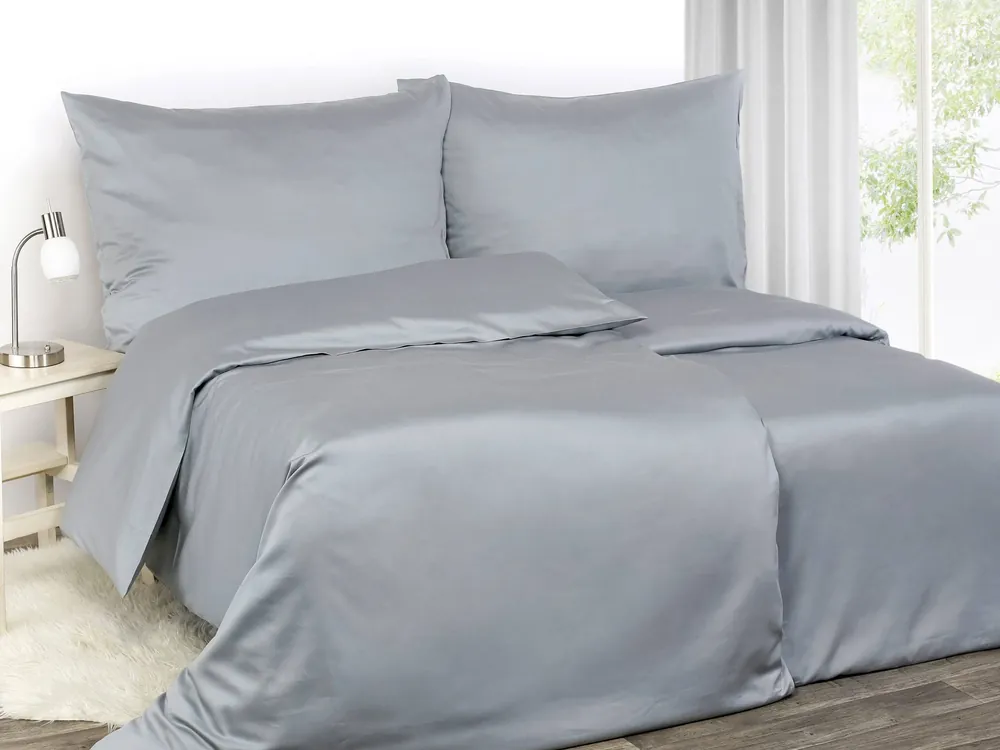 Povlečení saténové, šedé Dreamy Linens Jen Po Omezenou Doba