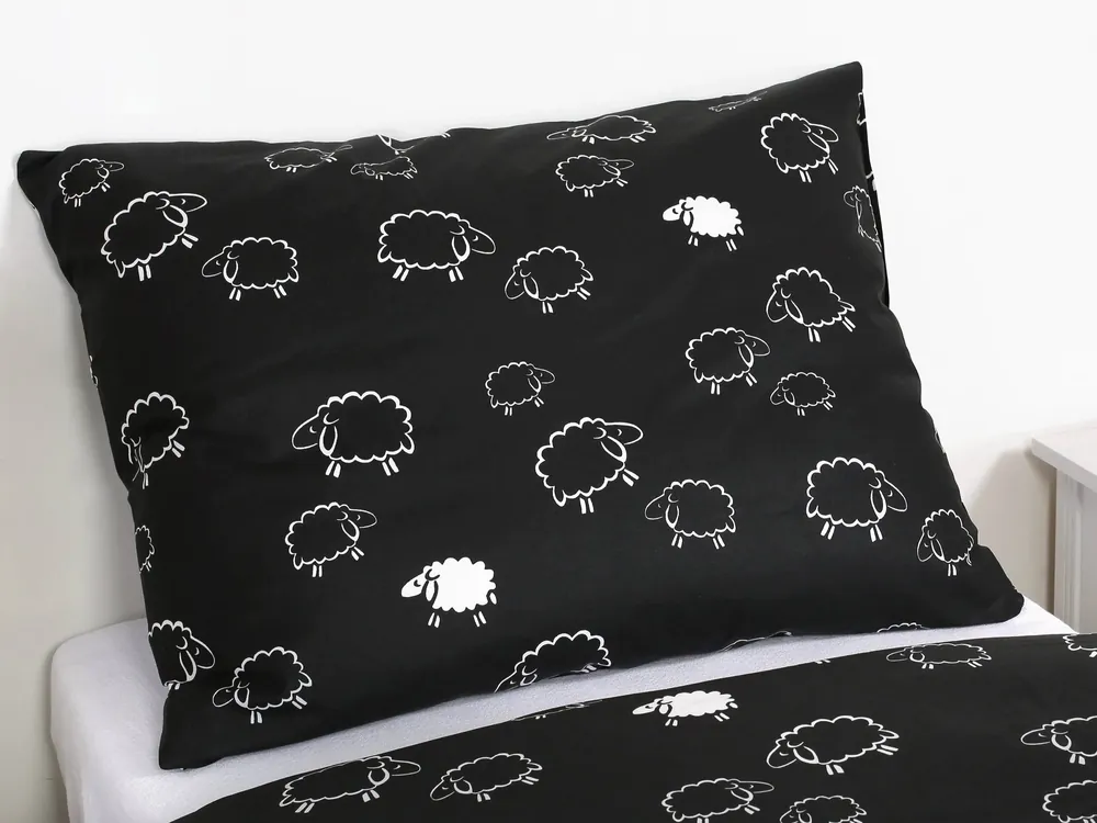 Povlečení bavlněné, černé Ovečky Dreamy Linens Víkendová Akce