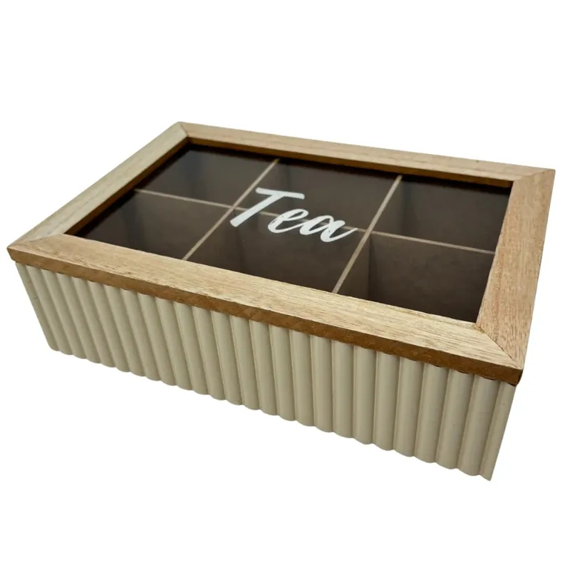 Akční Cena Box na čaje se šesti přihrádkami barva béžová Koop