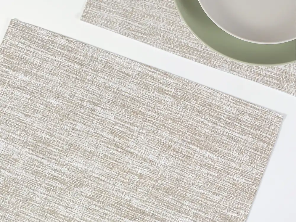 Prostírání bavlněné, režné melénž Dreamy Linens Sezónní Sleva