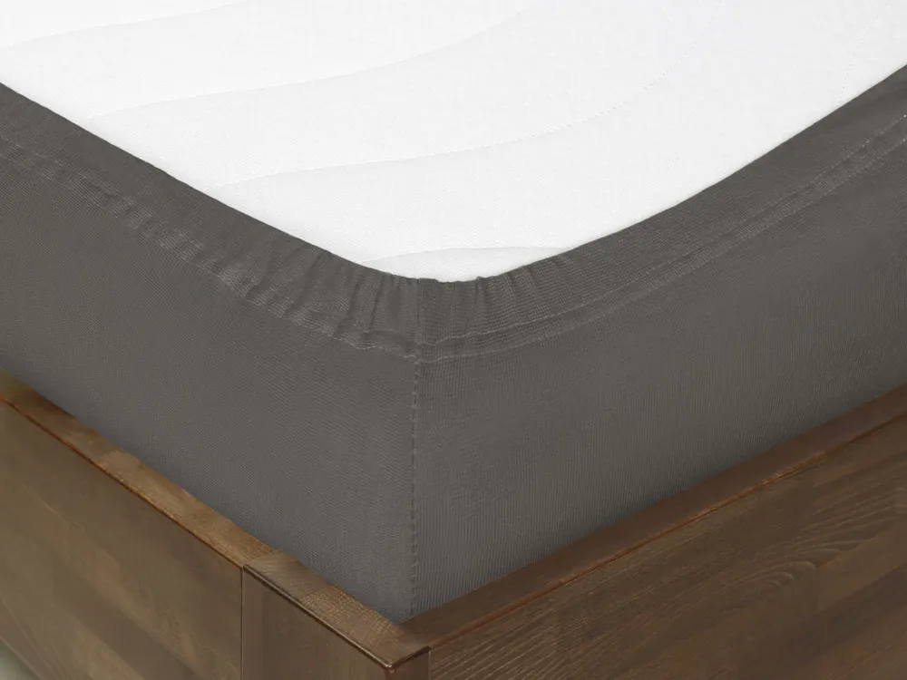 Autentický Prostěradlo jersey, tmavě šedé Dreamy Linens